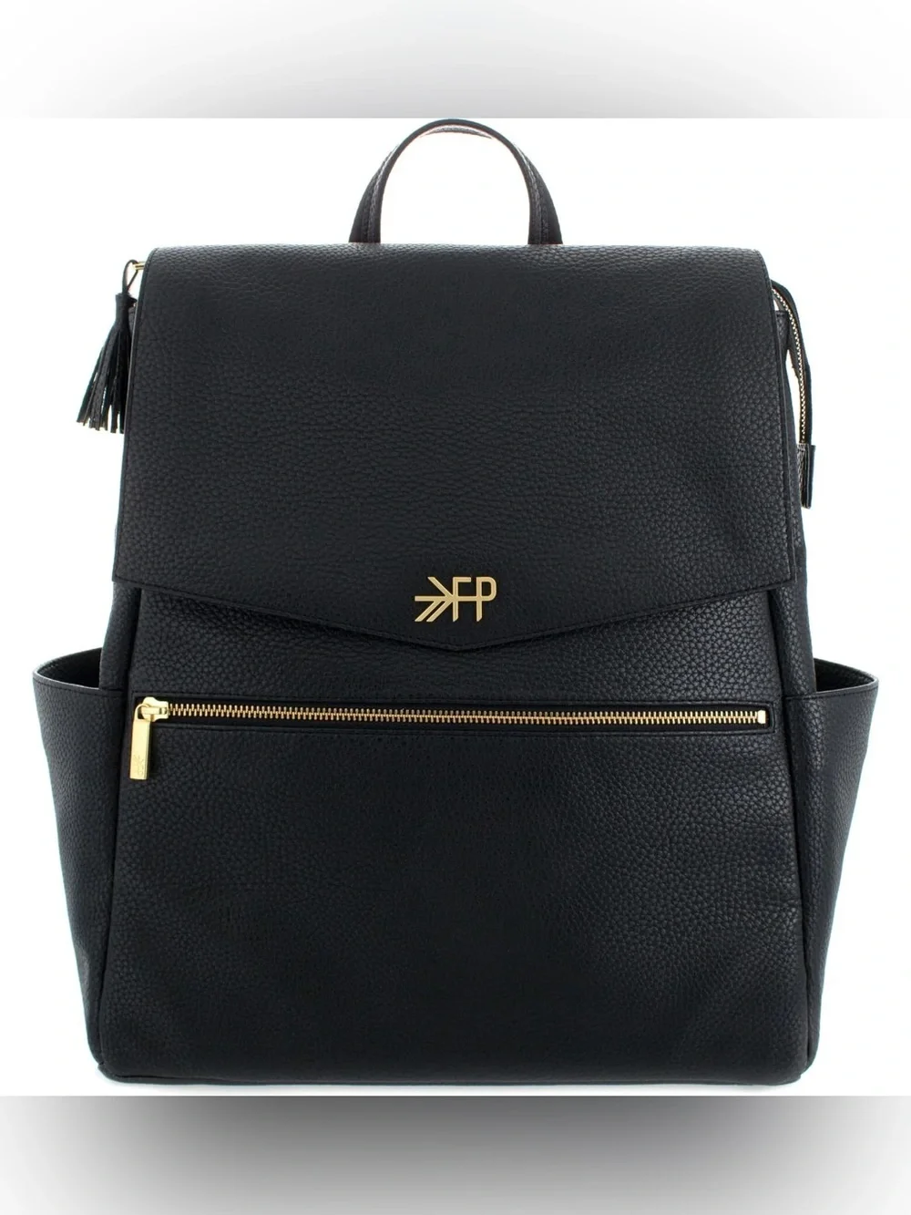 Freshly picked convertible classic backpack diaper bag in black vegan leather